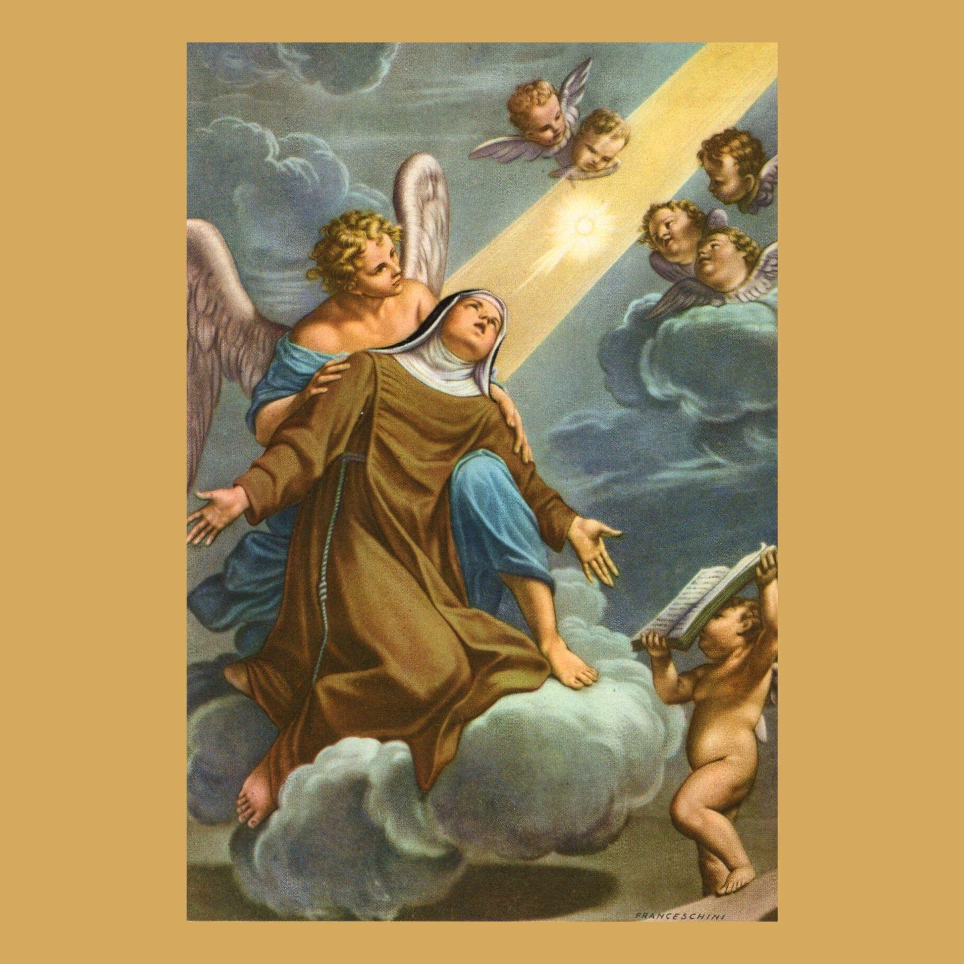 Santa Catalina De Bologna DVD in Spanish by Bob and Penny Lord Ministry, featuring a cover image with religious artwork.
