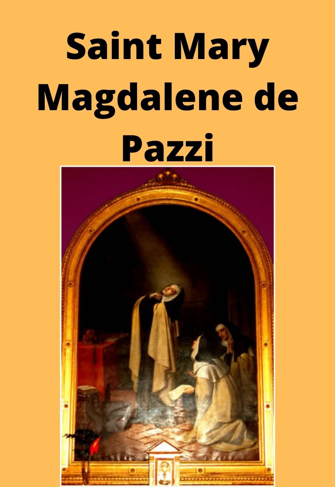DVD cover of Santa Maria Magdalena De Pazzi in Spanish by Bob and Penny Lord Ministry, featuring religious artwork and title text.
