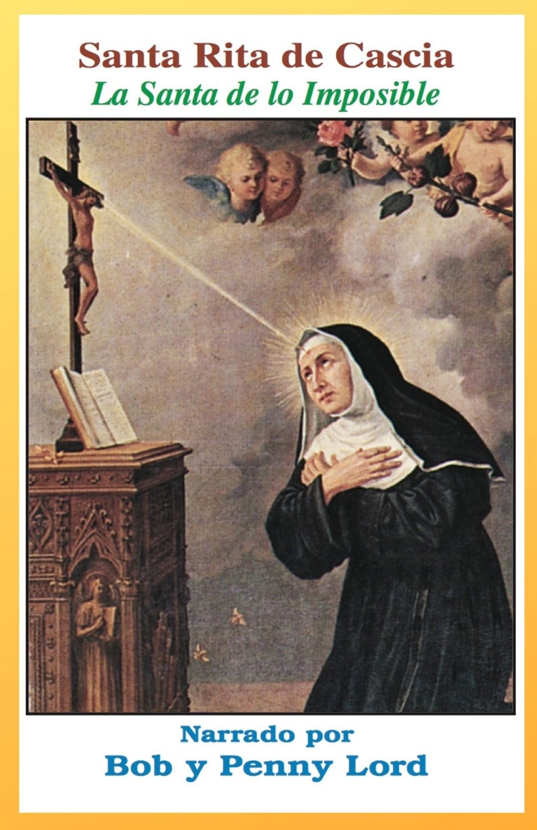 Espanol Santa Rita de Cascia statue by Bob and Penny Lord Ministry, depicting the saint with a serene expression and religious attire.