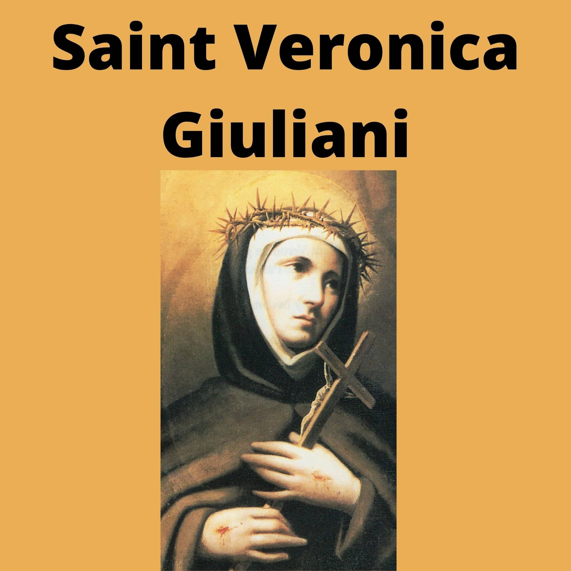 Portrait of Santa Veronica Giuliani in Spanish style, featuring detailed religious attire and serene expression, by Bob and Penny Lord Ministry.