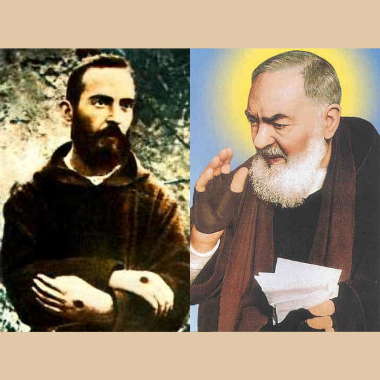 Espanol Santo Padre Pio DVD featuring religious teachings, produced by Bob and Penny Lord Ministry, displayed on a plain background.