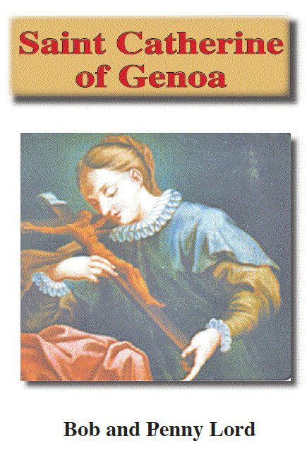 St. Catherine Mystic Minibook by Bob and Penny Lord, featuring religious artwork and inspiring prayers in a compact minibook format.