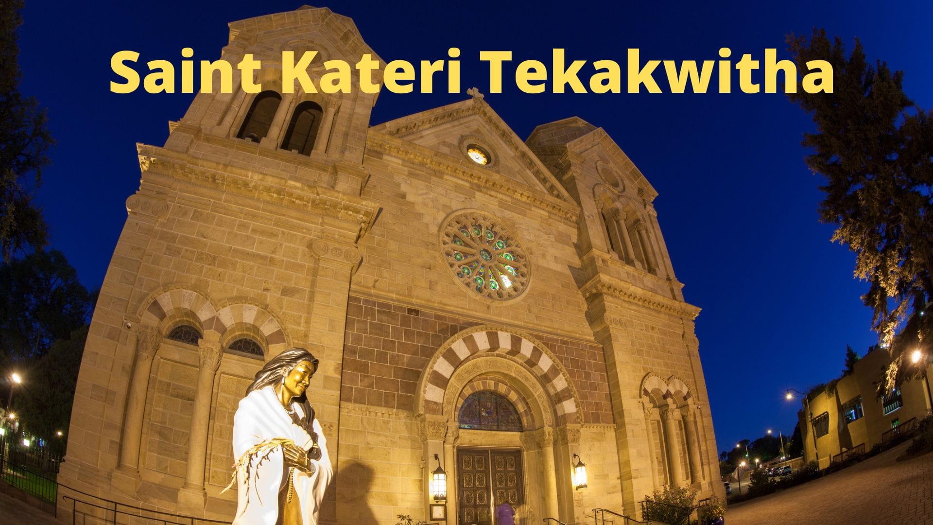 Mini St. Kateri Tekakwitha booklet by Bob and Penny Lord, featuring religious illustrations and a compact size.