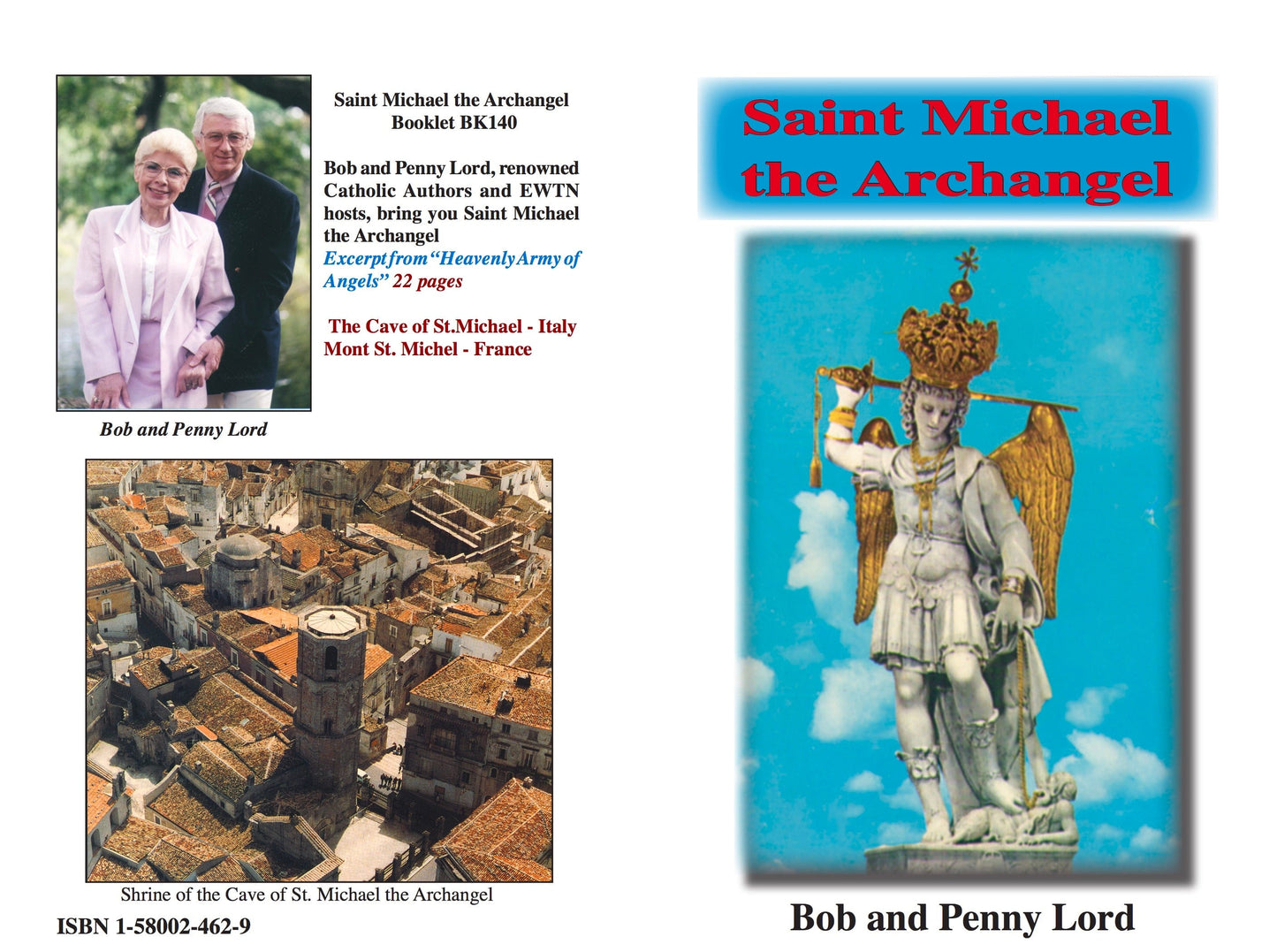St. Michael printed minibook by Bob and Penny Lord, featuring religious artwork and compact design for spiritual reflection.