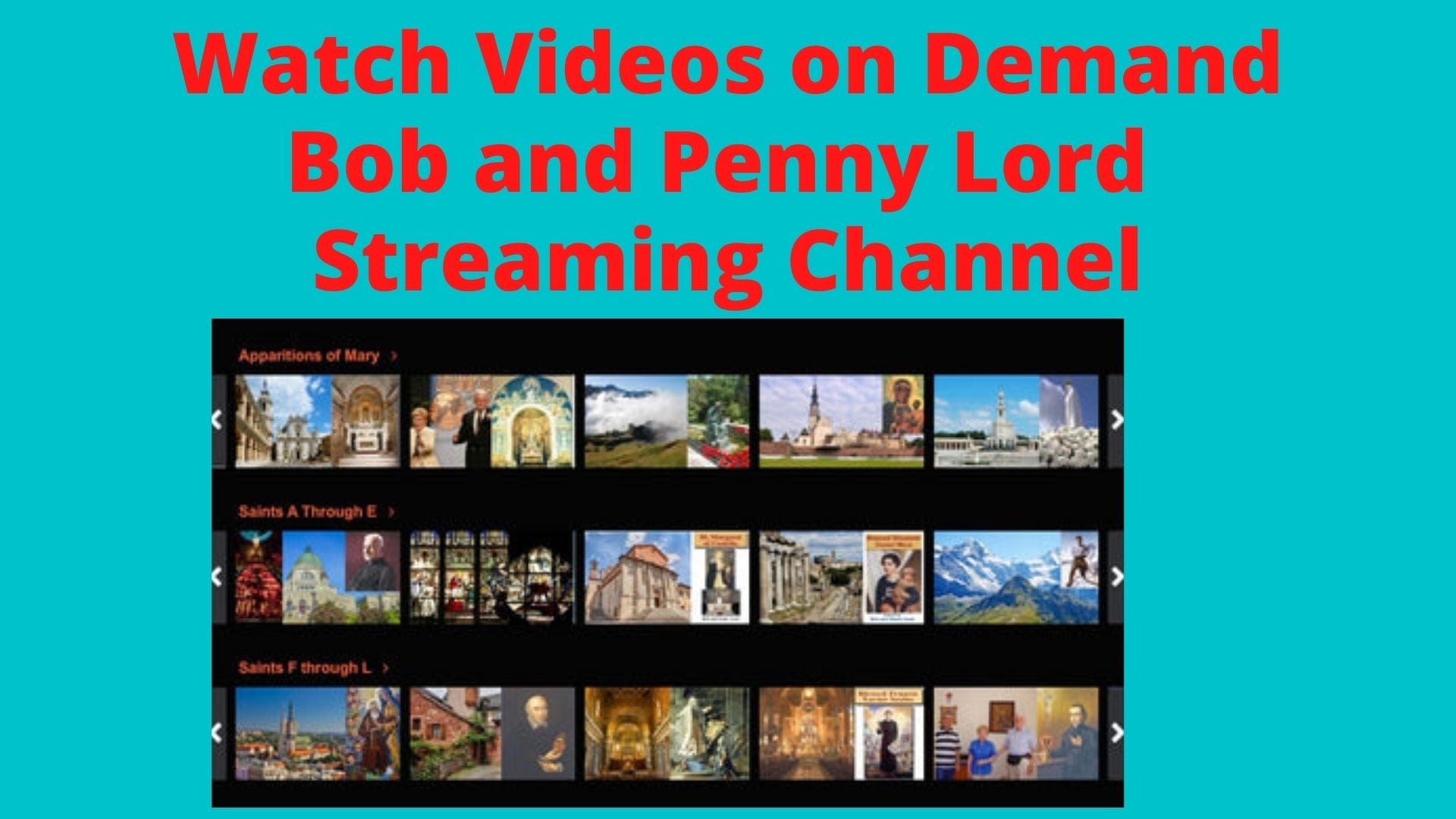 DVD from Bob and Penny Lord Ministry featuring religious videos, with cover art showing images of Bob and Penny Lord.