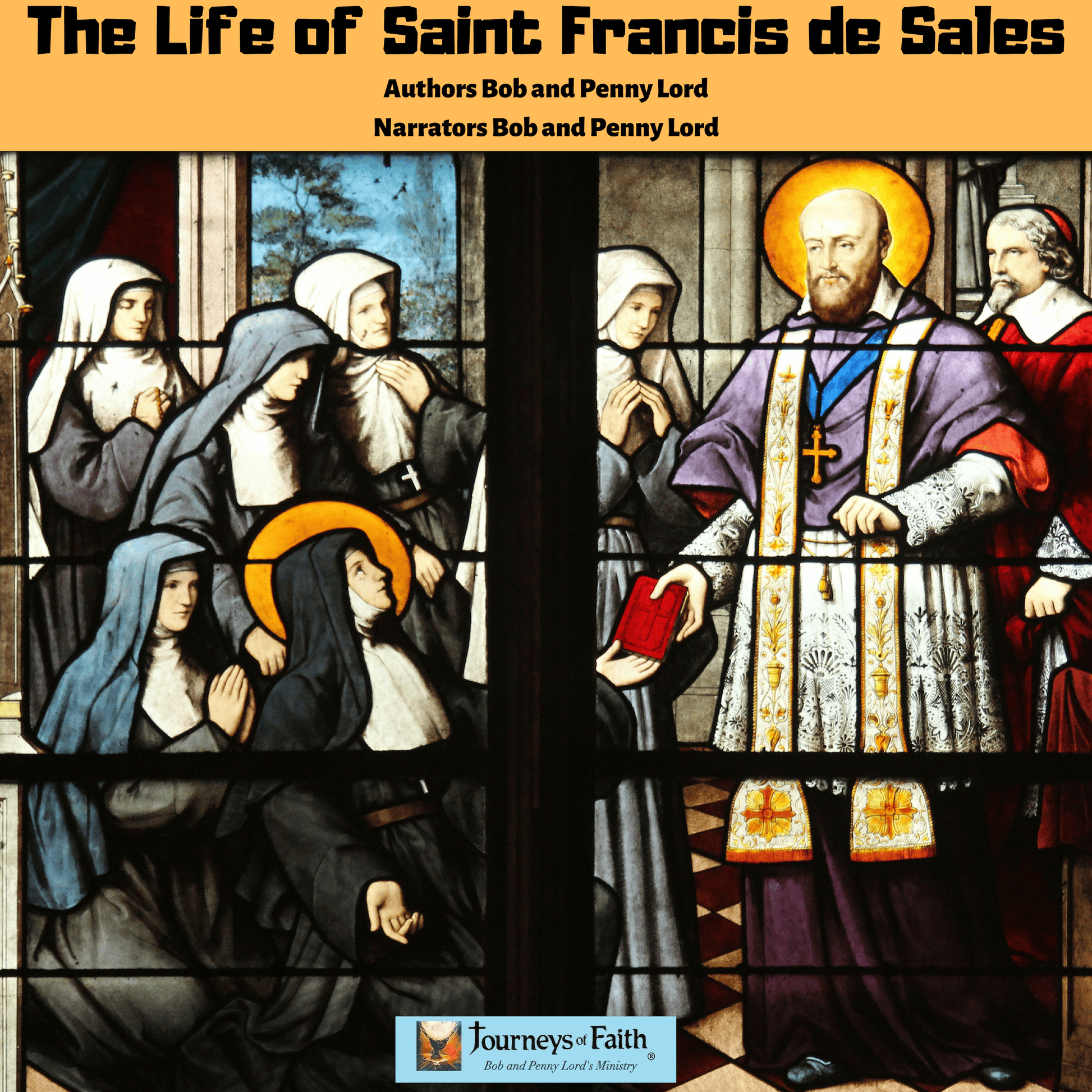 Audio CD titled The Life of Saint Francis de Sales by Bob and Penny Lord Ministry, featuring a cover image with religious artwork.