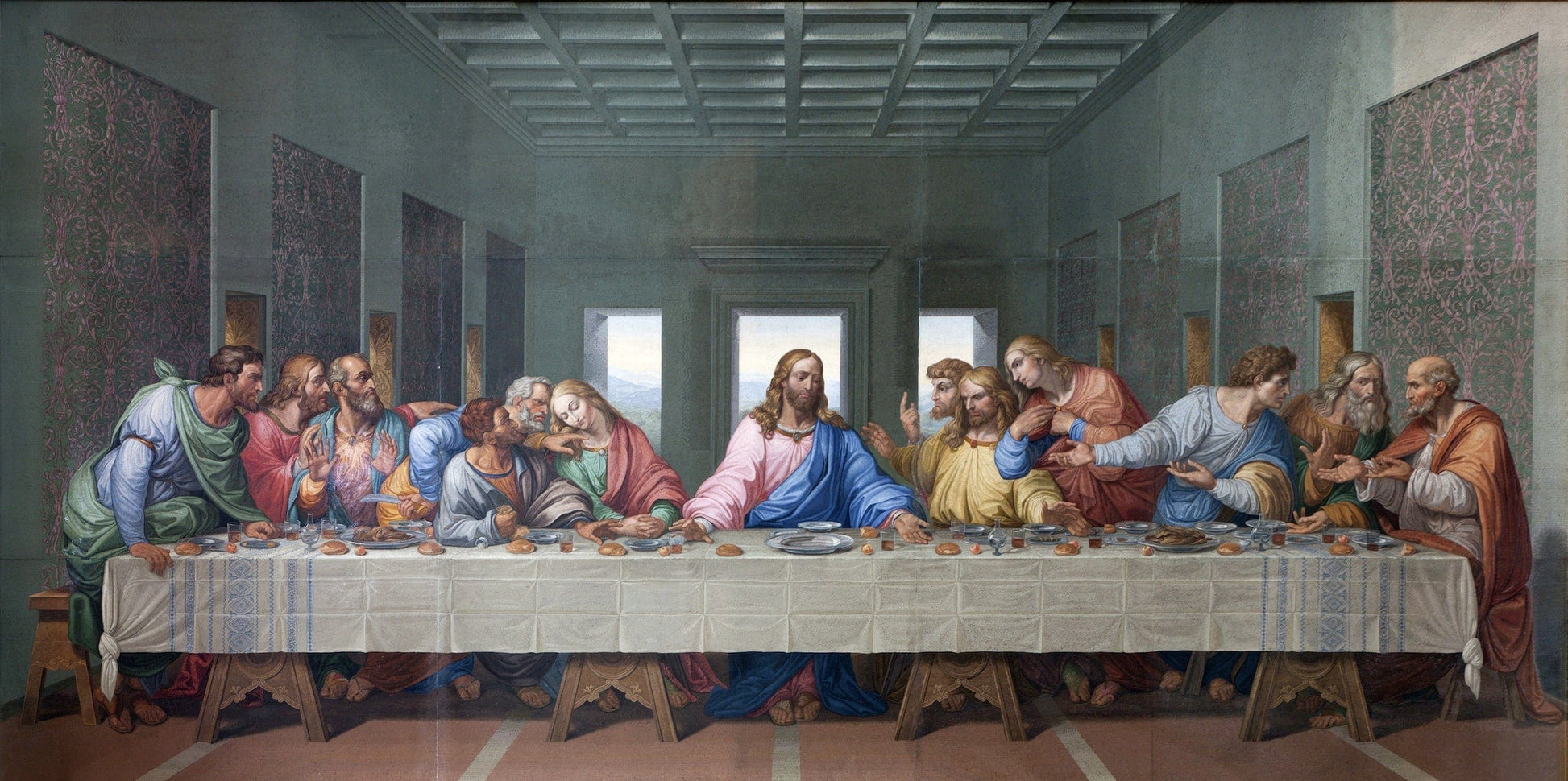 Close-up of "The Rosary: The Life of Jesus and Mary" book by Bob and Penny Lord, showing the cover with religious artwork.