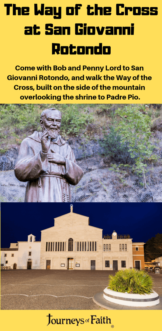 DVD of The Way of the Cross at San Giovanni Rotondo by Bob and Penny Lord, showing religious procession scenes.