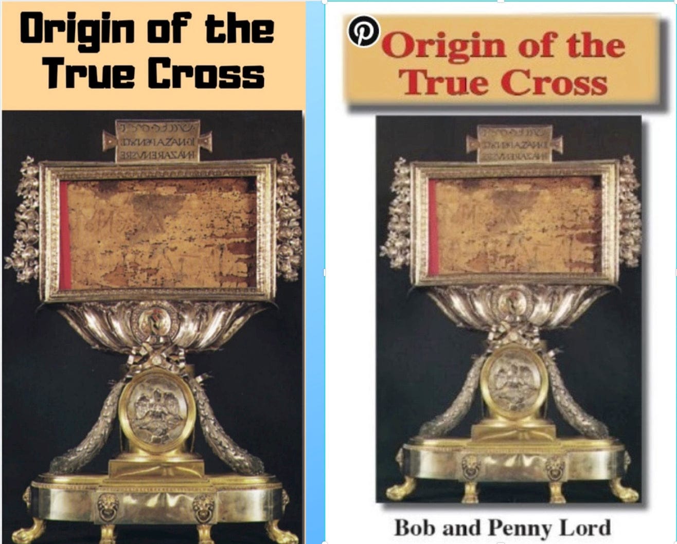 True Cross history minibook by Bob and Penny Lord, featuring detailed insights and illustrations on the religious relic.