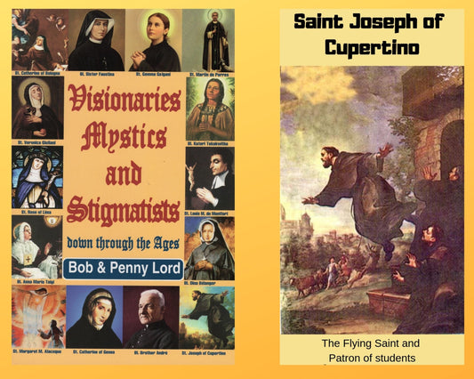 Book and DVD combo on Visionaries, Mystics, and Stigmatists by Bob and Penny Lord, featuring Saint Joseph of Cupertino.