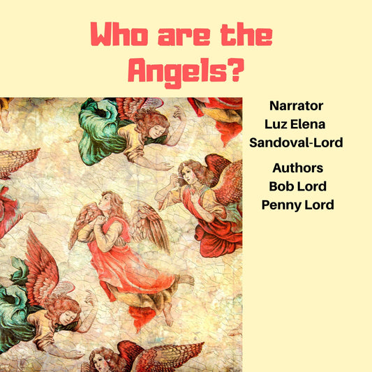 Audiobook MP3 download titled "Who Are the Angels?" by Bob and Penny Lord Ministry, featuring a cover with angel imagery.